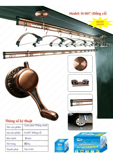 Giàn phơi Hòa Phát HP – H007 (Model 2024)